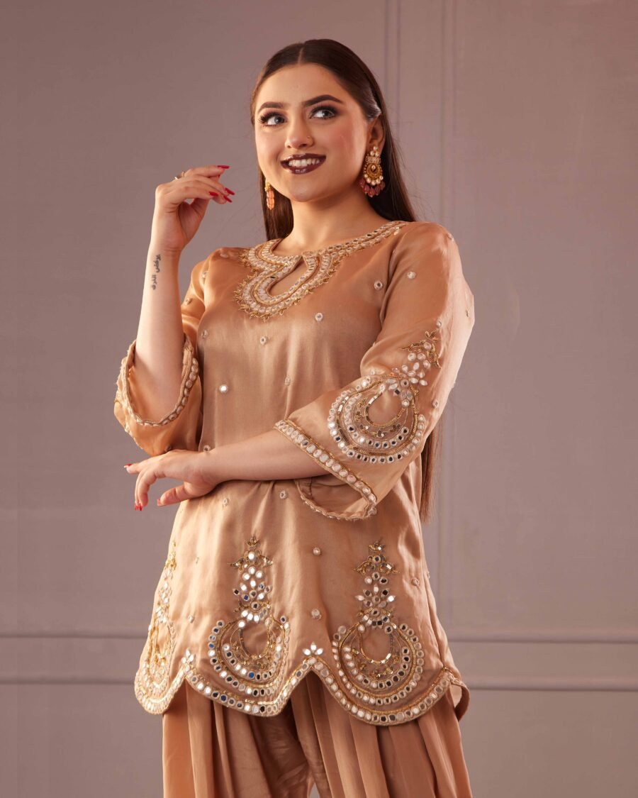 Beige Shirt With Salwar