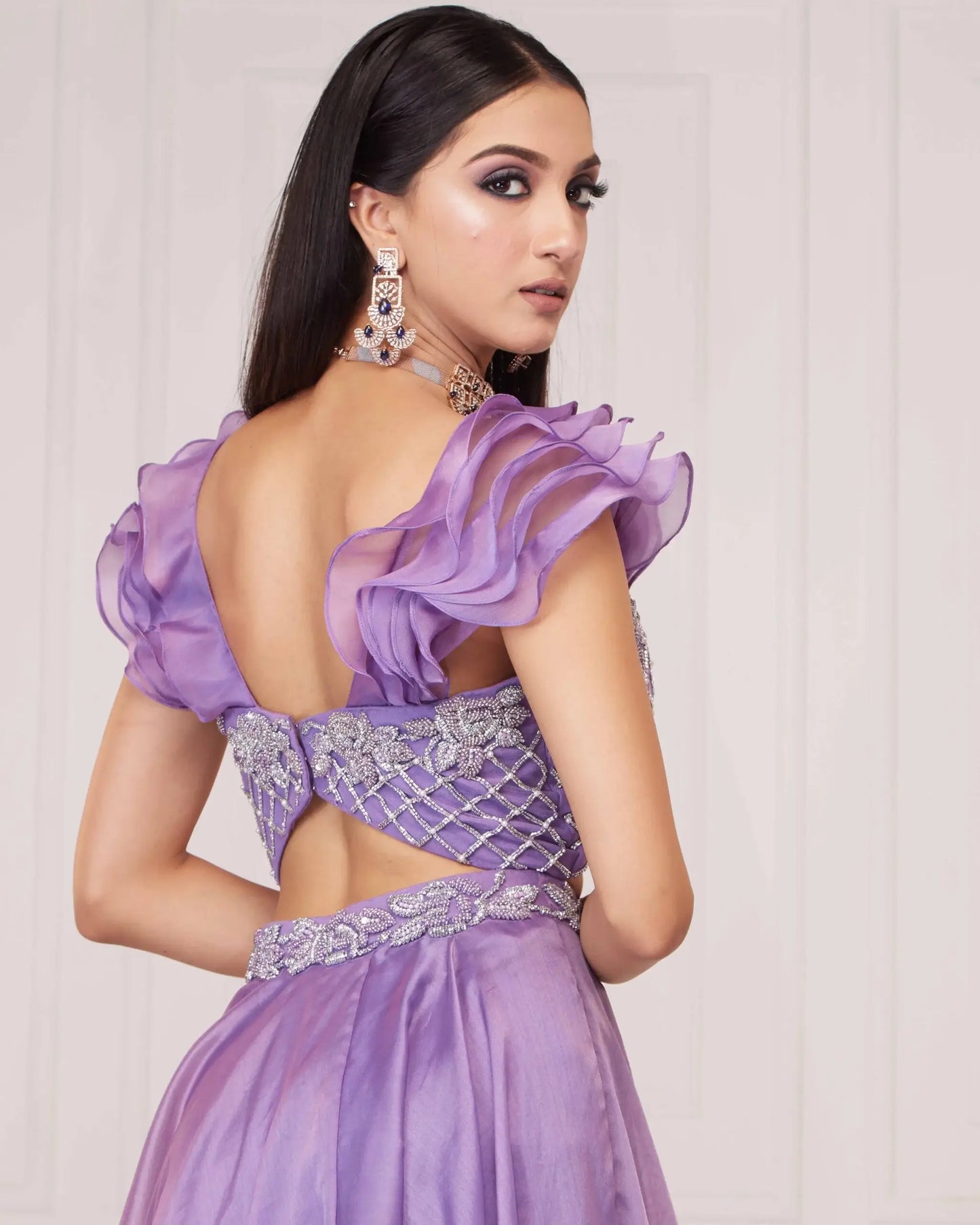 Lilac Top And Organza Skirt