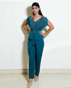 Teal Green Fringes Coordset