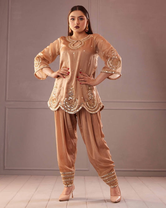 Beige Shirt With Salwar