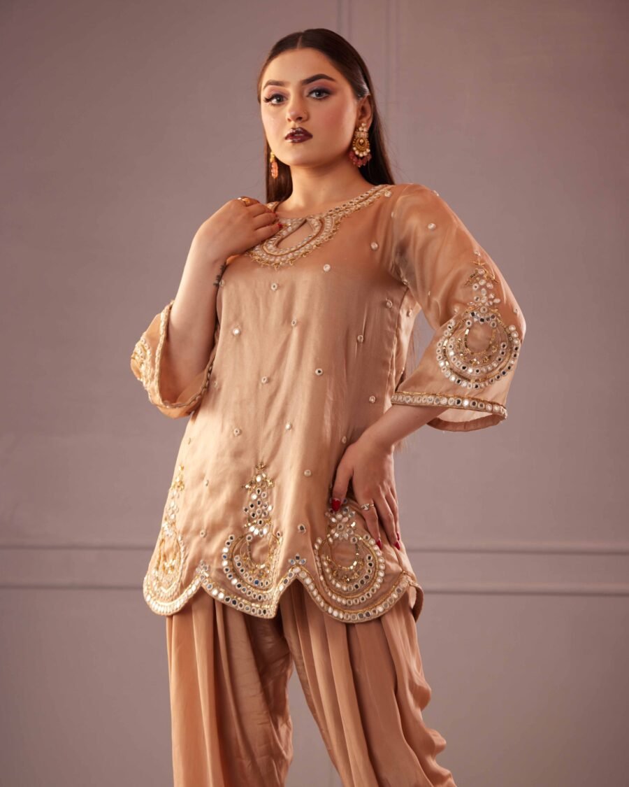 Beige Shirt With Salwar
