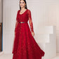 Floral Red Anarkali