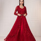 Floral Red Anarkali