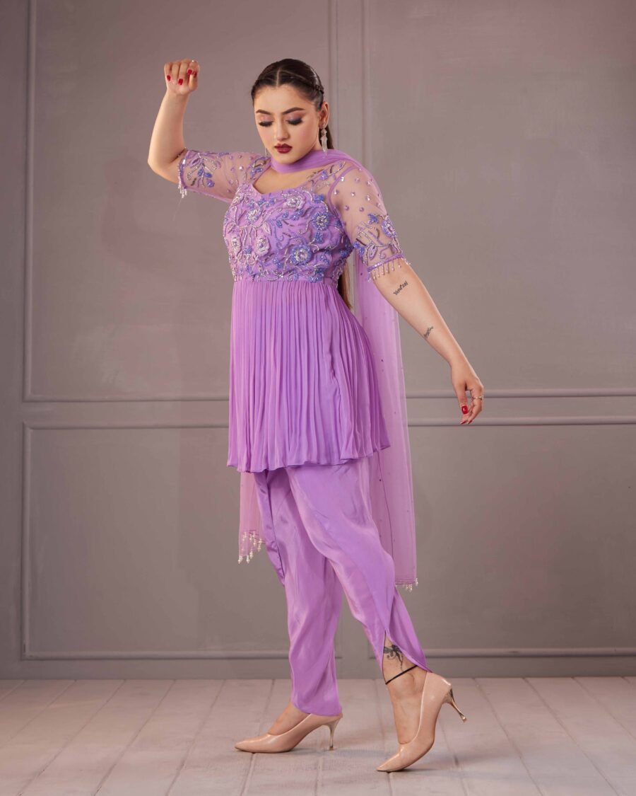 Lilac Top with Tulip Pants