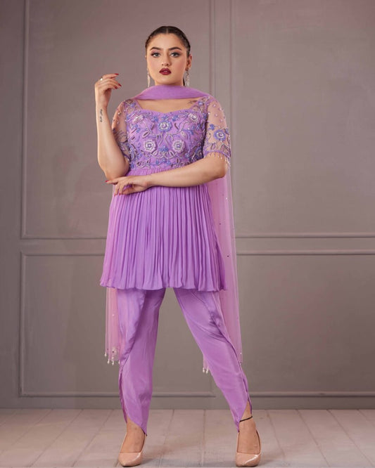 Lilac Top with Tulip Pants