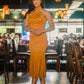 Mustard Halter Top & Skirt