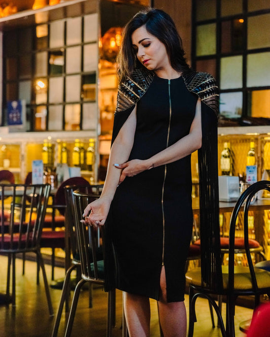 Black Fringe Dress