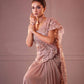 Champagne Cutwork Pala Saree