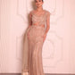 Ivory drape saree
