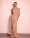 Ivory drape saree