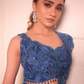 Cobalt blue drape saree