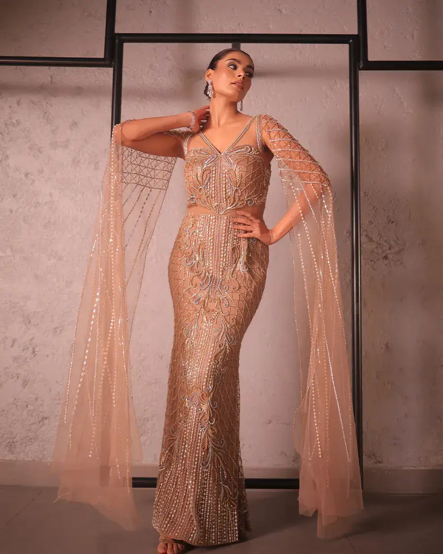 Bronze gold gown
