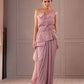 Dusty Pink Draped Gown