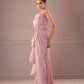 Dusty Pink Draped Gown