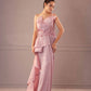 Dusty Pink Draped Gown