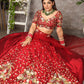 Red Floral Lehenga