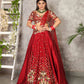Red Floral Lehenga