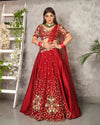 Red Floral Lehenga