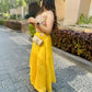 Yellow floral top and pants