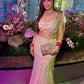 Ivory drape saree