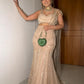 Ivory drape saree