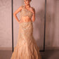 Beige gold fishcut outfit