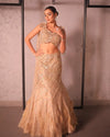 Beige gold fishcut outfit