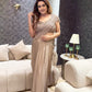Greige drape saree