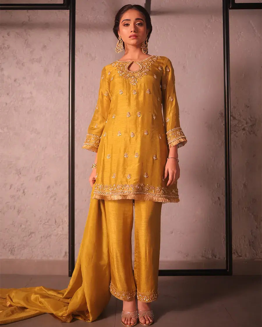 Olive mustard outfit