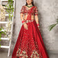 Red Floral Lehenga
