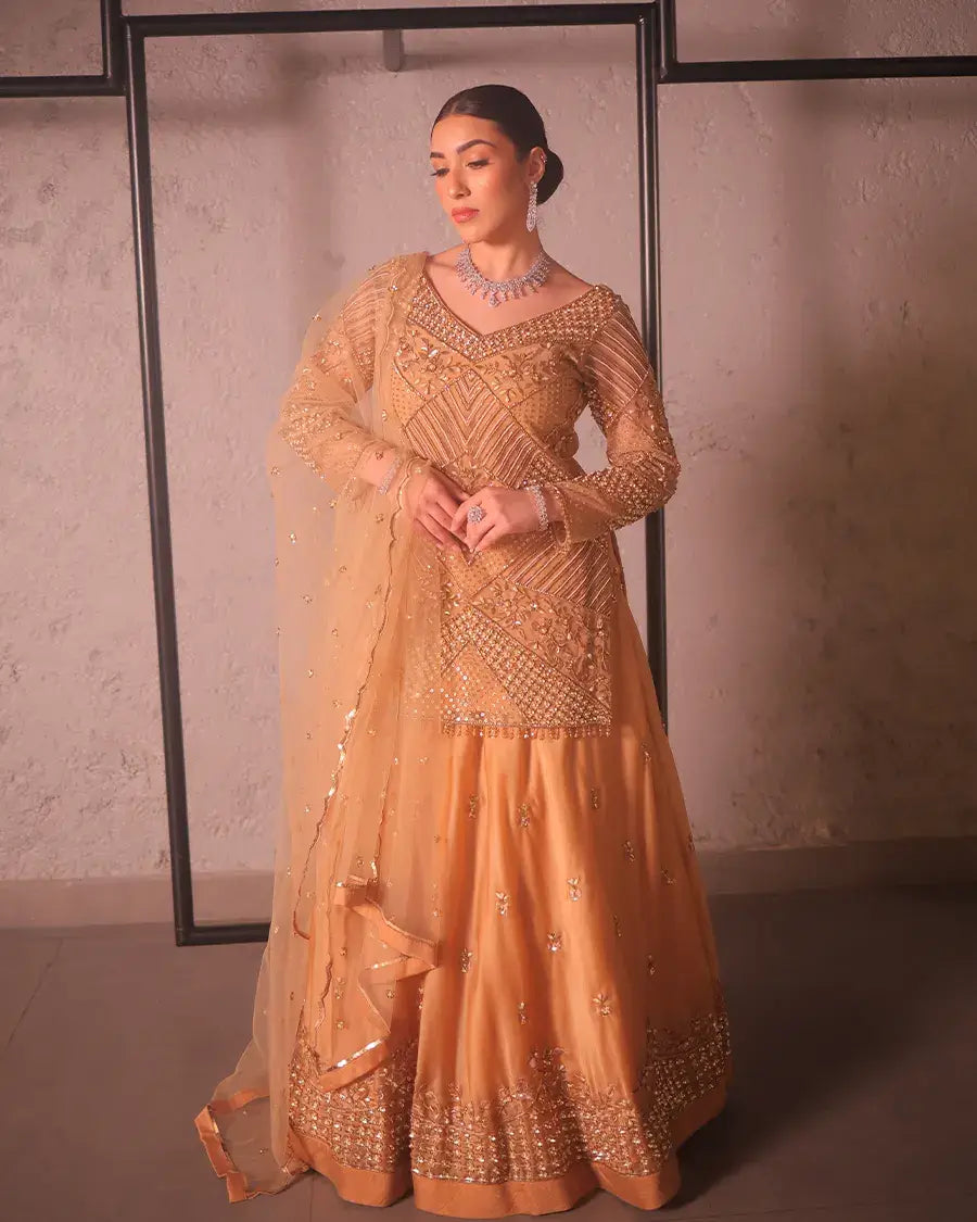 Gold lehenga