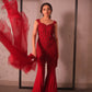 Red cutwork outfit