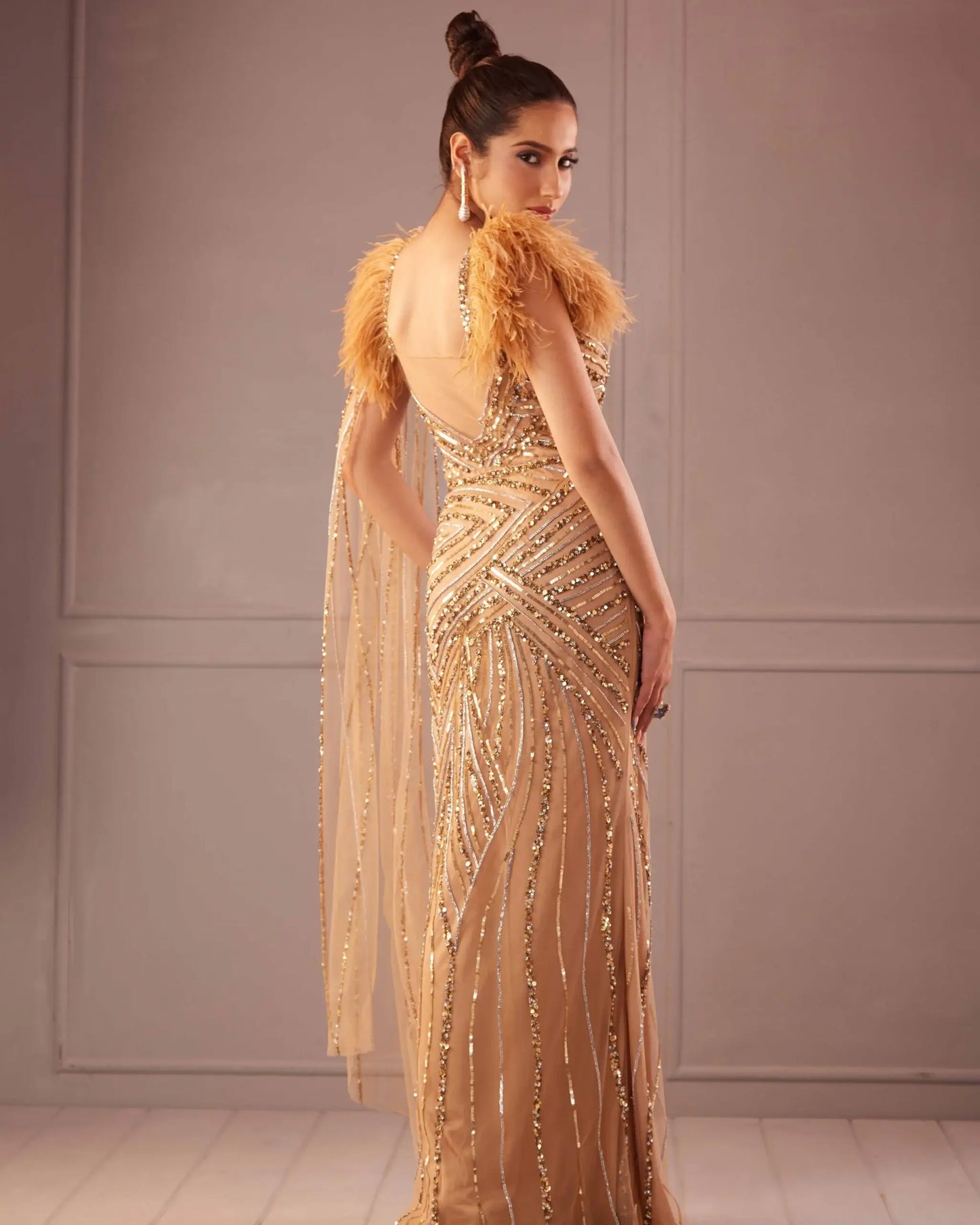 Gold Feather Gown