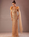 Gold Feather Gown