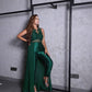 Green Draped Jumpsuit