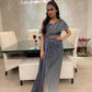 Grey One Shoulder Gown
