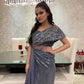 Grey One Shoulder Gown
