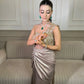 Mute gold drape outfit