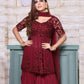 Maroon Sharara Set