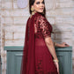 Maroon Sharara Set