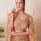 Gold Fishcut Lehenga