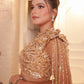 Gold 3D Work Lehenga
