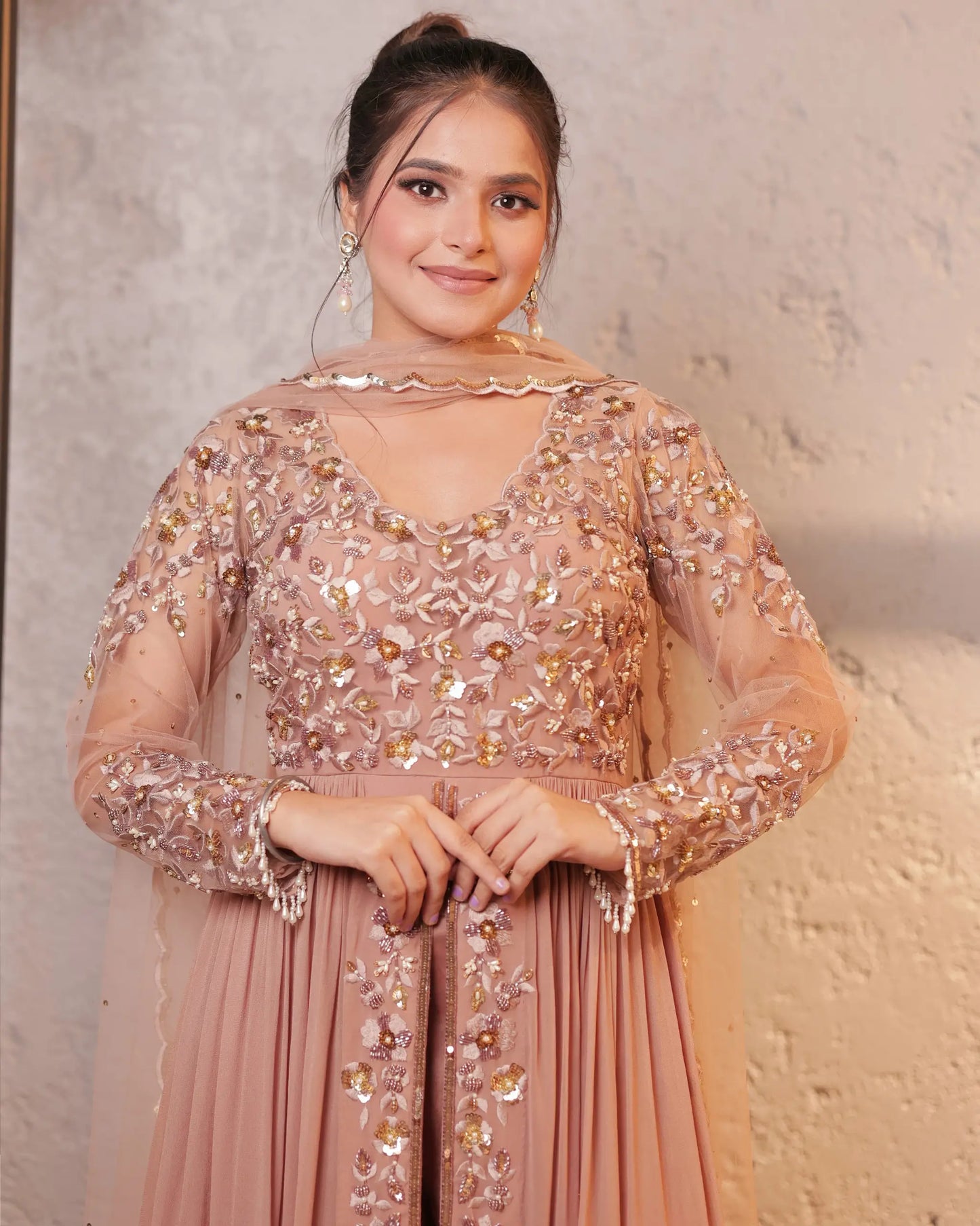 Champagne Sharara With Dupatta