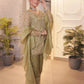 Mint Green Outfit With Organza Stole