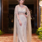 Ivory Drape Sleeve Top And Skirt
