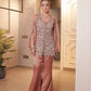 Champagne Mirror Work Jacket And Pants