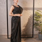 Black Drape Saree
