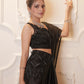 Black Drape Saree