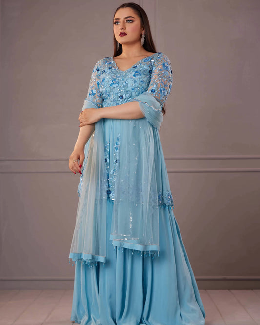 Powder Blue Sharara