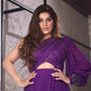 Purple Pleated Gown